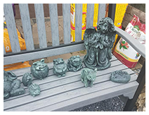 Bench with Statues - Outdoor Furniture | Denver, PA